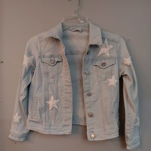 Wonder Nation Girls Fashion Denim Jacket With Stars, EUC Size M (7-8)